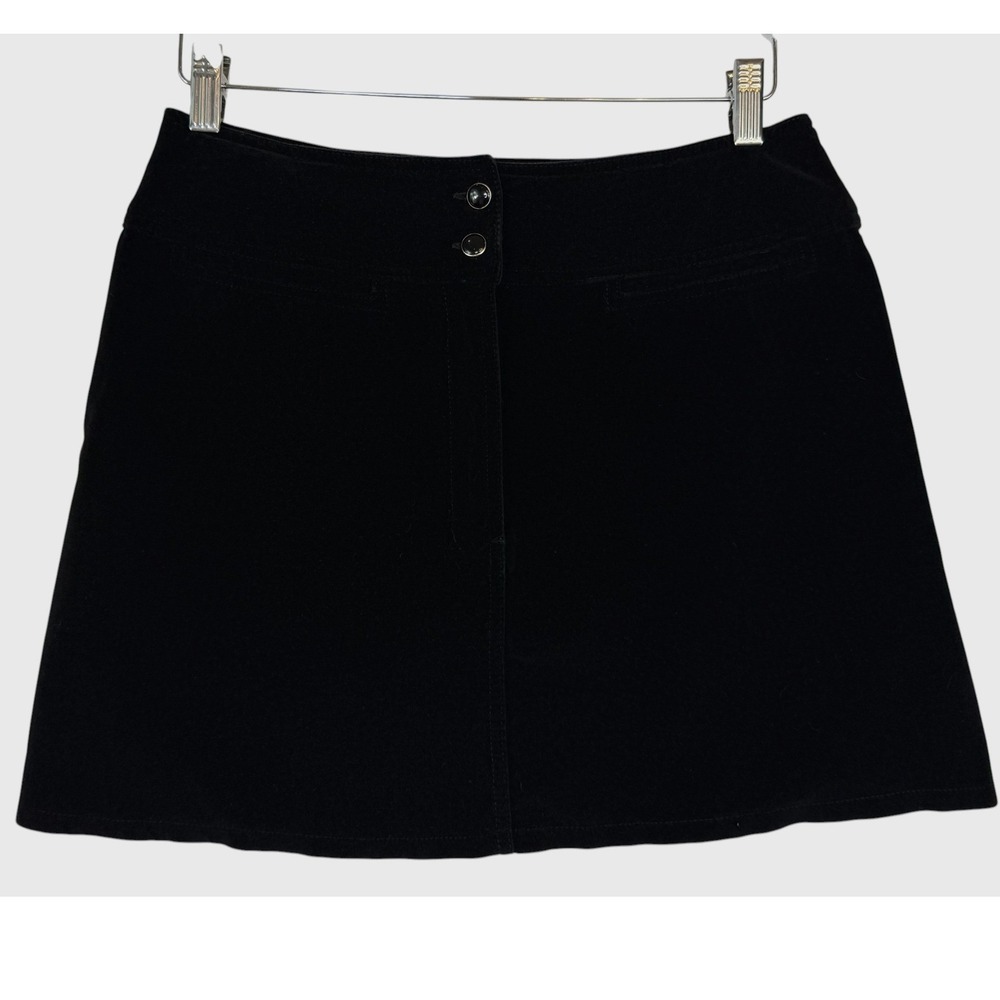 Vintage 90s EXP Jeans by Express Juniors M 9/10 Black Velvet A-Line Mini Skirt